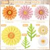 Paper Flower Decoration for Wall 3D Paper Butterfly Flower Bulletin Board Decor Pink White Artificial Flower Backdrop Wall Decor Green Leaves Vine for Classroom Office Spring Garden Tea Women Birthday(Daisy Paper Flowers)