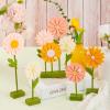 SUNBEAUTY Fairy Birthday Party Decorations Fairy First Centerpieces for Tables 3D Fairies Honeycomb Centerpieces with Rabbits Enchanted Party Table Topper for Spring Garden Woodland Forest Birthday(Pink Orange Daisy)