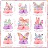 SUNBEAUTY Fairy Birthday Party Decorations Fairy First Centerpieces for Tables 3D Fairies Honeycomb Centerpieces with Rabbits Enchanted Party Table Topper for Spring Garden Woodland Forest Birthday(Butterfly Centerpieces)