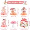 SUNBEAUTY Fairy Birthday Party Decorations Fairy First Centerpieces for Tables 3D Fairies Honeycomb Centerpieces with Rabbits Enchanted Party Table Topper for Spring Garden Woodland Forest Birthday(Fairy)