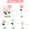 SUNBEAUTY Fairy Birthday Party Decorations Fairy First Centerpieces for Tables 3D Fairies Honeycomb Centerpieces with Rabbits Enchanted Party Table Topper for Spring Garden Woodland Forest Birthday(Pink White Daisy)