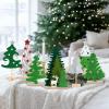 SUNBEAUTY Fairy Birthday Party Decorations Fairy First Centerpieces for Tables 3D Fairies Honeycomb Centerpieces with Rabbits Enchanted Party Table Topper for Spring Garden Woodland Forest Birthday(Christmas Green  Sliver)