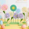 SUNBEAUTY Fairy Birthday Party Decorations Fairy First Centerpieces for Tables 3D Fairies Honeycomb Centerpieces with Rabbits Enchanted Party Table Topper for Spring Garden Woodland Forest Birthday(Pastel Daisy)