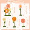 SUNBEAUTY Fairy Birthday Party Decorations Fairy First Centerpieces for Tables 3D Fairies Honeycomb Centerpieces with Rabbits Enchanted Party Table Topper for Spring Garden Woodland Forest Birthday(Pink Orange Daisy)