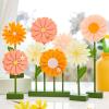 SUNBEAUTY Fairy Birthday Party Decorations Fairy First Centerpieces for Tables 3D Fairies Honeycomb Centerpieces with Rabbits Enchanted Party Table Topper for Spring Garden Woodland Forest Birthday(Pink Orange Daisy)