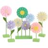 SUNBEAUTY Fairy Birthday Party Decorations Fairy First Centerpieces for Tables 3D Fairies Honeycomb Centerpieces with Rabbits Enchanted Party Table Topper for Spring Garden Woodland Forest Birthday(Pastel Daisy)