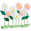 SUNBEAUTY Fairy Birthday Party Decorations Fairy First Centerpieces for Tables 3D Fairies Honeycomb Centerpieces with Rabbits Enchanted Party Table Topper for Spring Garden Woodland Forest Birthday(Pink White Daisy)