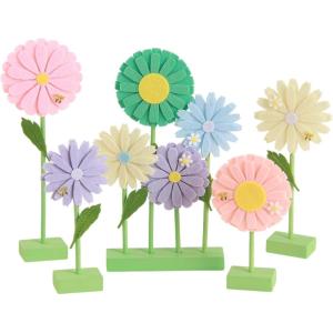 SUNBEAUTY Fairy Birthday Party Decorations Fairy First Centerpieces for Tables 3D Fairies Honeycomb Centerpieces with Rabbits Enchanted Party Table Topper for Spring Garden Woodland Forest Birthday(Pastel Daisy)