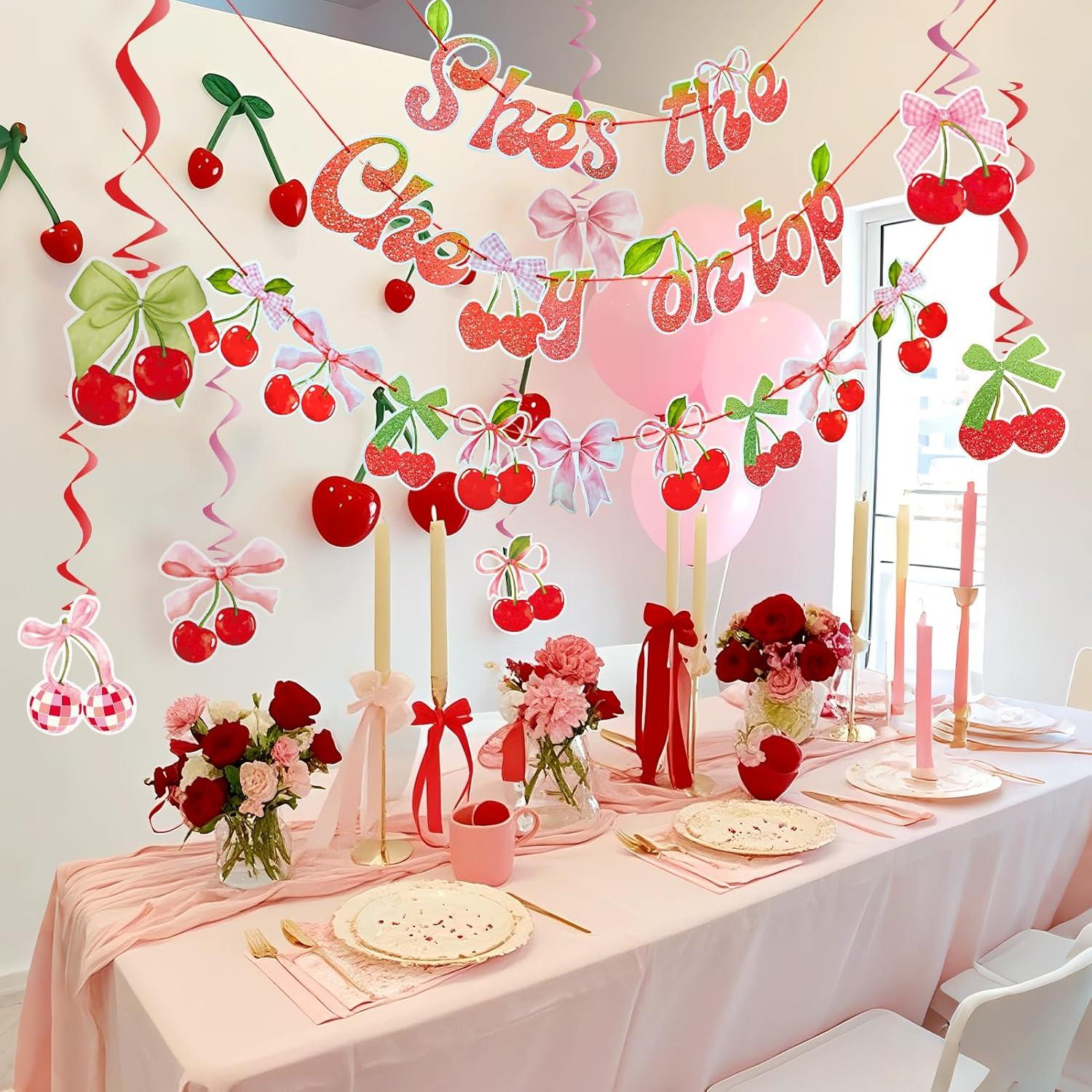 image:imageSUNBEAUTY Ballerina Birthday Party Decorations Pink Ballet Girls Happy Birthday Banners Ballet Themed Hanging Banner Flower Garland Wall Ceiling Decor for Girls Tutu Dance Party SuppliesCherry Pink