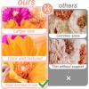 SUNBEAUTY 6 Pcs Large Boho Tissue Paper Flowers 12” Giant Crepe Paper Flowers Decorations for Birthday Mexican Fiesta Spring Wedding Flower Backdrop Baby Bridal Shower Carnival Party Wall Decor(Hot Pink and Orange)