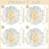 SUNBEAUTY 6 Pcs Large Boho Tissue Paper Flowers 12” Giant Crepe Paper Flowers Decorations for Birthday Mexican Fiesta Spring Wedding Flower Backdrop Baby Bridal Shower Carnival Party Wall Decor(White)