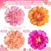 SUNBEAUTY 6 Pcs Large Boho Tissue Paper Flowers 12” Giant Crepe Paper Flowers Decorations for Birthday Mexican Fiesta Spring Wedding Flower Backdrop Baby Bridal Shower Carnival Party Wall Decor(Pink Orange-12pcs)