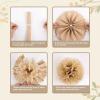 SUNBEAUTY 6 Pcs Large Boho Tissue Paper Flowers 12” Giant Crepe Paper Flowers Decorations for Birthday Mexican Fiesta Spring Wedding Flower Backdrop Baby Bridal Shower Carnival Party Wall Decor(Yellow Brown)