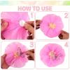 SUNBEAUTY 6 Pcs Large Boho Tissue Paper Flowers 12” Giant Crepe Paper Flowers Decorations for Birthday Mexican Fiesta Spring Wedding Flower Backdrop Baby Bridal Shower Carnival Party Wall Decor(Pink Yellow Paper Flower With Butterfly)