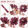 SUNBEAUTY 6 Pcs Large Boho Tissue Paper Flowers 12” Giant Crepe Paper Flowers Decorations for Birthday Mexican Fiesta Spring Wedding Flower Backdrop Baby Bridal Shower Carnival Party Wall Decor(Boho Paper Flowers 6pcs-12”)