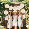 SUNBEAUTY 6 Pcs Large Boho Tissue Paper Flowers 12” Giant Crepe Paper Flowers Decorations for Birthday Mexican Fiesta Spring Wedding Flower Backdrop Baby Bridal Shower Carnival Party Wall Decor(A-White)