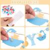 SUNBEAUTY Boy Baby Shower Decorations Welcome Baby Felt Banner Blue Boy Baby Bodysuit Banner with DIY Felt Balls Welcome Baby Sign for Gender Reveal Birthday Baby Shower Neutral Party Nursery Decor(Blue Baby Shower)