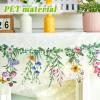 SUNBEAUTY Wildflower Banner 2 Pcs Garden Party Flower Spring Summer Reusable Waterproof Garland 9.8FT for Enchanted Garden Woodland Tropical Wedding Baby Shower Birthday Tea Supplies Girl Decorations(Wildflower Garland – 2)