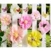 SUNBEAUTY 6 Pcs Large Boho Tissue Paper Flowers 12” Giant Crepe Paper Flowers Decorations for Birthday Mexican Fiesta Spring Wedding Flower Backdrop Baby Bridal Shower Carnival Party Wall Decor(Pink Yellow Paper Flower With Butterfly)