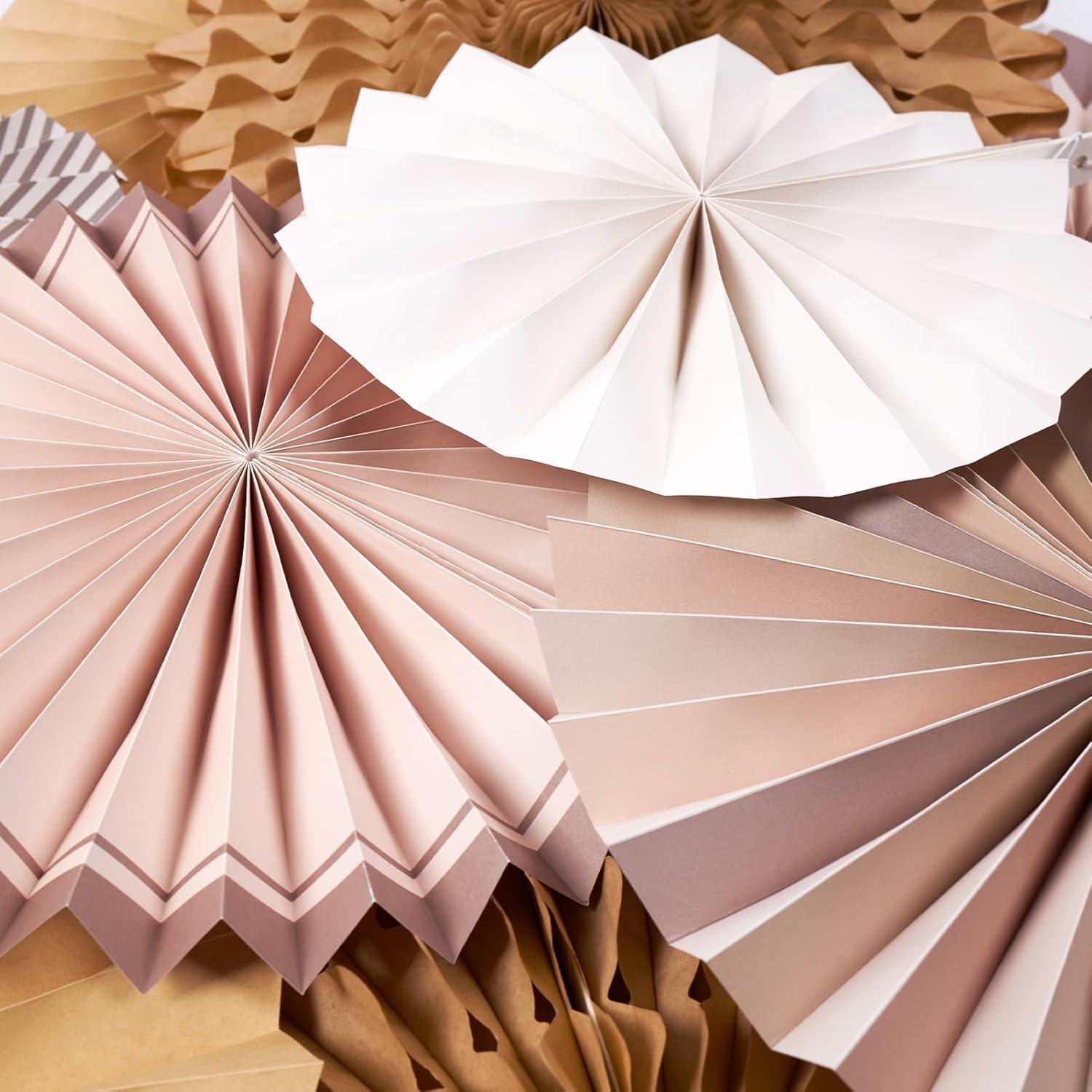 image:imageSUNBEAUTY14PCS Pastel Paper Fans Party Decoration Paper Flowers Decorations for Wall Hanging Paper Flowers Floral Backdrop Flower Garland for Birthday Baby Shower Spring Decor Classroom DecorationsRustic