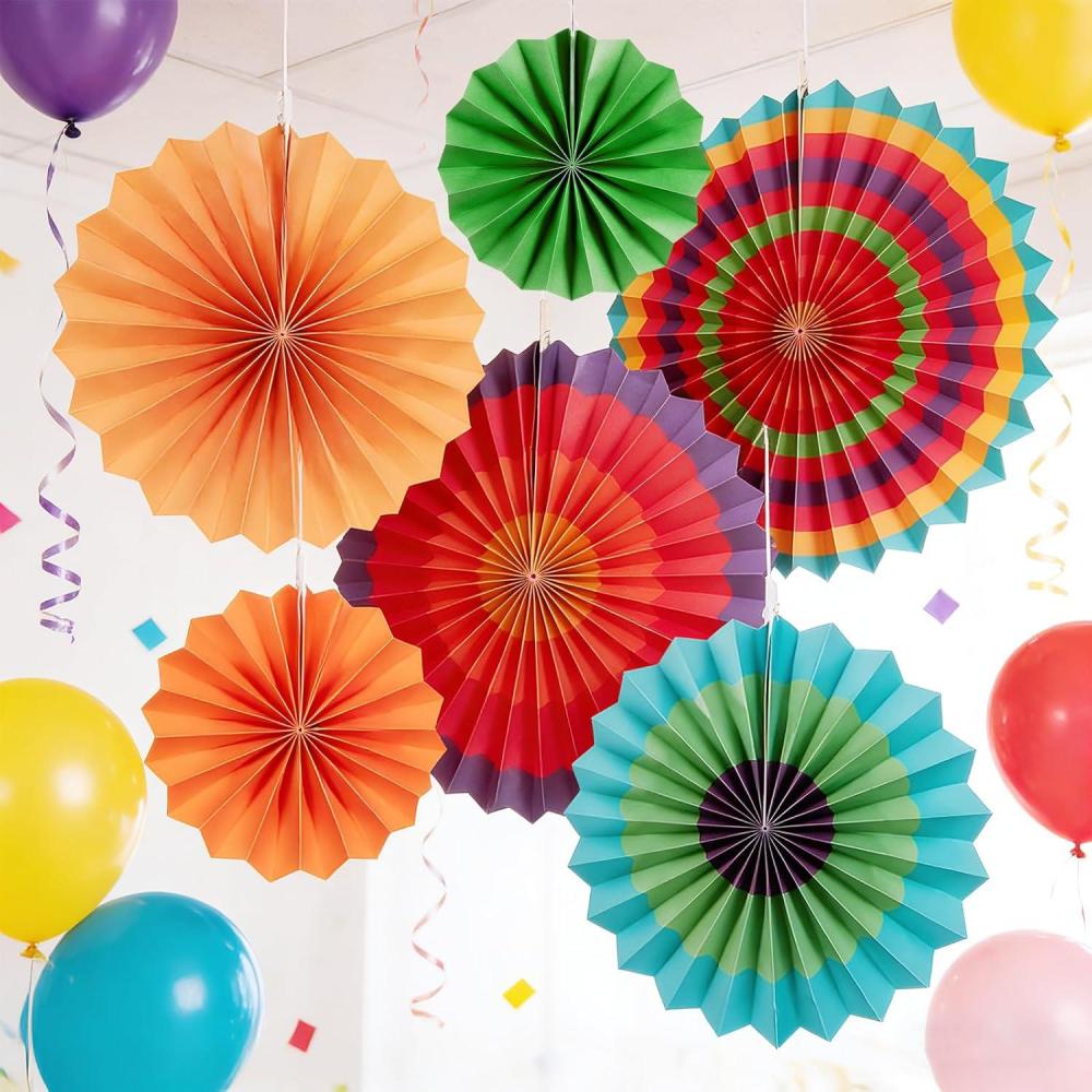 image:imageSUNBEAUTY14PCS Pastel Paper Fans Party Decoration Paper Flowers Decorations for Wall Hanging Paper Flowers Floral Backdrop Flower Garland for Birthday Baby Shower Spring Decor Classroom DecorationsCarnival Circus