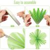 SUNBEAUTY Hanging Paper Fans Colorful Daisy Party Decoration Set Paper Flower Decorations for Wall Paper Fans Reusable Flower Wall Decor for Birthday Fiesta Mexican Party Babyshower Mothers Day(Green Flower)