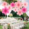 SUNBEAUTY Hanging Paper Fans Colorful Daisy Party Decoration Set Paper Flower Decorations for Wall Paper Fans Reusable Flower Wall Decor for Birthday Fiesta Mexican Party Babyshower Mothers Day(Pink Flower)