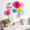 SUNBEAUTY Hanging Paper Fans Colorful Daisy Party Decoration Set Paper Flower Decorations for Wall Paper Fans Reusable Flower Wall Decor for Birthday Fiesta Mexican Party Babyshower Mothers Day(Pink (Pink-1))