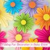 SUNBEAUTY Hanging Paper Fans Colorful Daisy Party Decoration Set Paper Flower Decorations for Wall Paper Fans Reusable Flower Wall Decor for Birthday Fiesta Mexican Party Babyshower Mothers Day(Carnival Set)