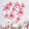 SUNBEAUTY Hanging Paper Fans Colorful Daisy Party Decoration Set Paper Flower Decorations for Wall Paper Fans Reusable Flower Wall Decor for Birthday Fiesta Mexican Party Babyshower Mothers Day(Gradient Pink)