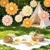 SUNBEAUTY Hanging Paper Fans Colorful Daisy Party Decoration Set Paper Flower Decorations for Wall Paper Fans Reusable Flower Wall Decor for Birthday Fiesta Mexican Party Babyshower Mothers Day(Daisy-Soft)
