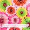 SUNBEAUTY Hanging Paper Fans Colorful Daisy Party Decoration Set Paper Flower Decorations for Wall Paper Fans Reusable Flower Wall Decor for Birthday Fiesta Mexican Party Babyshower Mothers Day(Colorful Flower)