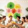 SUNBEAUTY Hanging Paper Fans Colorful Daisy Party Decoration Set Paper Flower Decorations for Wall Paper Fans Reusable Flower Wall Decor for Birthday Fiesta Mexican Party Babyshower Mothers Day(Hdzs-pink Flower)