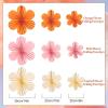 SUNBEAUTY Hanging Paper Fans Colorful Daisy Party Decoration Set Paper Flower Decorations for Wall Paper Fans Reusable Flower Wall Decor for Birthday Fiesta Mexican Party Babyshower Mothers Day(Pink Orange)