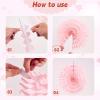 SUNBEAUTY14PCS Pastel Paper Fans Party Decoration Paper Flowers Decorations for Wall Hanging Paper Flowers Floral Backdrop Flower Garland for Birthday Baby Shower Spring Decor Classroom Decorations(Macarons – 11)