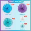 SUNBEAUTY14PCS Pastel Paper Fans Party Decoration Paper Flowers Decorations for Wall Hanging Paper Flowers Floral Backdrop Flower Garland for Birthday Baby Shower Spring Decor Classroom Decorations(Wd-mermaid)