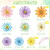 SUNBEAUTY14PCS Pastel Paper Fans Party Decoration Paper Flowers Decorations for Wall Hanging Paper Flowers Floral Backdrop Flower Garland for Birthday Baby Shower Spring Decor Classroom Decorations(Soft Flowers 14)
