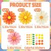 SUNBEAUTY14PCS Pastel Paper Fans Party Decoration Paper Flowers Decorations for Wall Hanging Paper Flowers Floral Backdrop Flower Garland for Birthday Baby Shower Spring Decor Classroom Decorations(Mini orange-15)