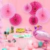SUNBEAUTY14PCS Pastel Paper Fans Party Decoration Paper Flowers Decorations for Wall Hanging Paper Flowers Floral Backdrop Flower Garland for Birthday Baby Shower Spring Decor Classroom Decorations(Wd-rose Pink)