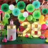 SUNBEAUTY14PCS Pastel Paper Fans Party Decoration Paper Flowers Decorations for Wall Hanging Paper Flowers Floral Backdrop Flower Garland for Birthday Baby Shower Spring Decor Classroom Decorations(Green Decoration)