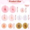 SUNBEAUTY14PCS Pastel Paper Fans Party Decoration Paper Flowers Decorations for Wall Hanging Paper Flowers Floral Backdrop Flower Garland for Birthday Baby Shower Spring Decor Classroom Decorations(Macarons – 11)