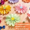 SUNBEAUTY14PCS Pastel Paper Fans Party Decoration Paper Flowers Decorations for Wall Hanging Paper Flowers Floral Backdrop Flower Garland for Birthday Baby Shower Spring Decor Classroom Decorations(Mini multicolor-15)