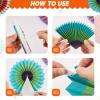 SUNBEAUTY14PCS Pastel Paper Fans Party Decoration Paper Flowers Decorations for Wall Hanging Paper Flowers Floral Backdrop Flower Garland for Birthday Baby Shower Spring Decor Classroom Decorations(Carnival Circus)