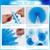 SUNBEAUTY14PCS Pastel Paper Fans Party Decoration Paper Flowers Decorations for Wall Hanging Paper Flowers Floral Backdrop Flower Garland for Birthday Baby Shower Spring Decor Classroom Decorations(Wd-blue)