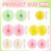 SUNBEAUTY14PCS Pastel Paper Fans Party Decoration Paper Flowers Decorations for Wall Hanging Paper Flowers Floral Backdrop Flower Garland for Birthday Baby Shower Spring Decor Classroom Decorations(Macarons Set – 11)