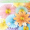 SUNBEAUTY14PCS Pastel Paper Fans Party Decoration Paper Flowers Decorations for Wall Hanging Paper Flowers Floral Backdrop Flower Garland for Birthday Baby Shower Spring Decor Classroom Decorations(Soft Flowers 14)