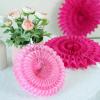 SUNBEAUTY14PCS Pastel Paper Fans Party Decoration Paper Flowers Decorations for Wall Hanging Paper Flowers Floral Backdrop Flower Garland for Birthday Baby Shower Spring Decor Classroom Decorations(Wd-rose Pink)