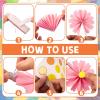 SUNBEAUTY14PCS Pastel Paper Fans Party Decoration Paper Flowers Decorations for Wall Hanging Paper Flowers Floral Backdrop Flower Garland for Birthday Baby Shower Spring Decor Classroom Decorations(Mini orange-15)