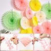 SUNBEAUTY14PCS Pastel Paper Fans Party Decoration Paper Flowers Decorations for Wall Hanging Paper Flowers Floral Backdrop Flower Garland for Birthday Baby Shower Spring Decor Classroom Decorations(Macarons Set – 11)