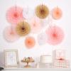 SUNBEAUTY14PCS Pastel Paper Fans Party Decoration Paper Flowers Decorations for Wall Hanging Paper Flowers Floral Backdrop Flower Garland for Birthday Baby Shower Spring Decor Classroom Decorations(Macarons – 11)